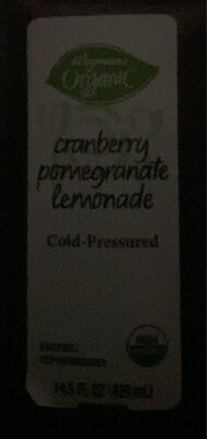 Organic organic cranberry pomegranate lemonade