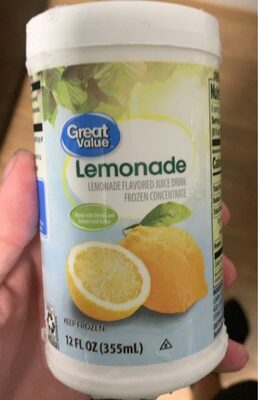 Lemonade flavored juice drink frozen concentrate