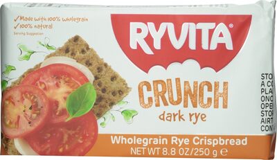 Dark rye fat free crispbread