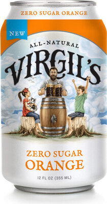 Virgils new allnatural zero sugar orange soda
