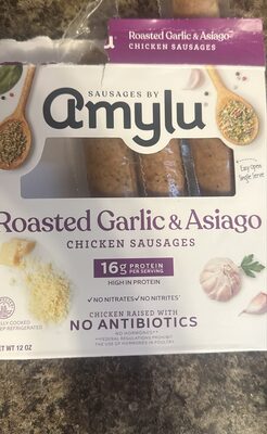 Roasted garlic & Asiago chicken sausage