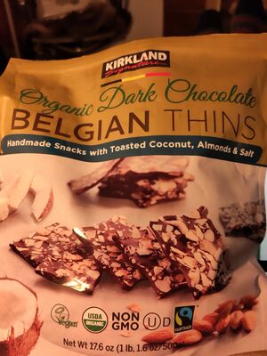 Organic Dark Chocolate Belgian Thins