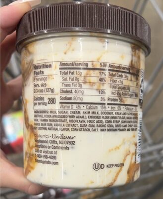 Caramel cookie crunch gelato