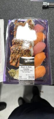 Nigiri & Maki Combo Tuna & Salmon Mini Roll and Nigiri