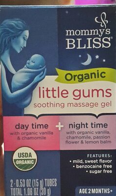 Organic Little Gums Soothing Massage Gel Day Time + Night Time Combo Pack