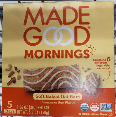 Made Good Mornings Cinnamon Bun Flavor