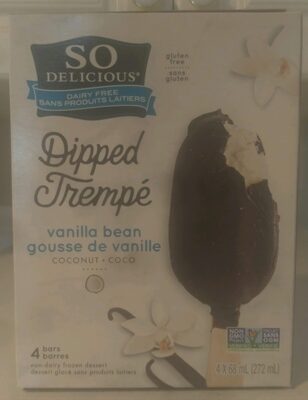 Coconut Milk Non-Dairy Frozen Dessert Dipped Vanilla Bars