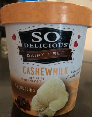 Cappuccino cashew milk non-dairy frozen dessert, cappuccino