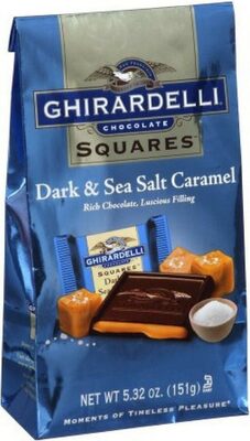 Dark & sea salt caramel chocolate squares