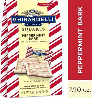 Limited edition peppermint bark squares