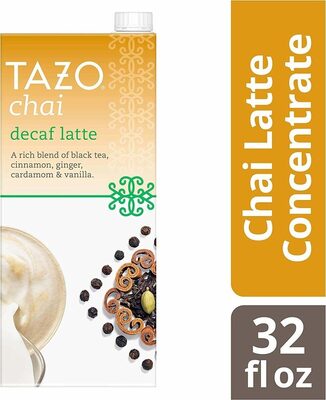 Decaf chai decaffeinated spiced black tea latte concentrate