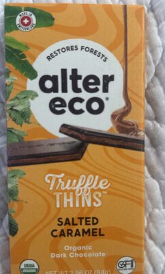 Truffle thins salted caramel dark chocolate