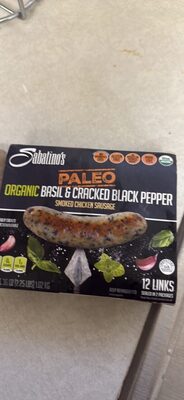 ORGANIC BASIL & CRACKED BLACK PEPPER SMOKED CHICKEN SAUSAGE