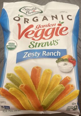 Organic garden veggie straws zesty ranch