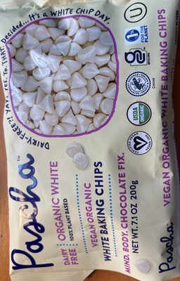 Vegan organic white baking chips