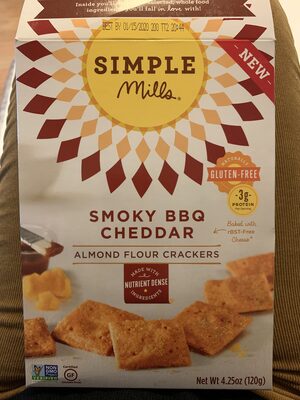 Smoky BBQ Cheddar Almond Flour Crackers