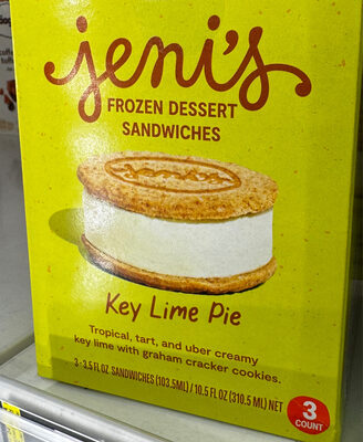 Frozen Dessert Sandwiches - Key Lime Pie