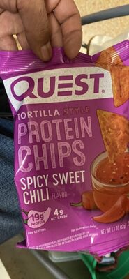 Tortilla Style Protein Chips Spicy Sweet Chili flavor