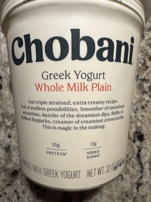 Greek Yogurt Whole Milk Plain