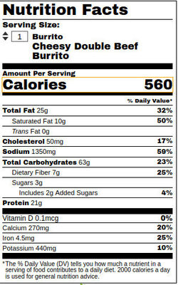 Cheesy Double Beef Burrito