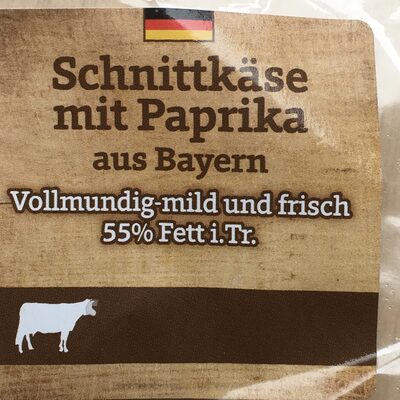 Schnittkäse mit Paprika
