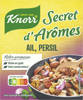 Knorr Secret d'Arômes Bouillon Ail Persil 9 Tablettes 90g