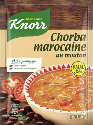 Knorr Soupe Déshydratée Chorba au Mouton Halal 4 Portions