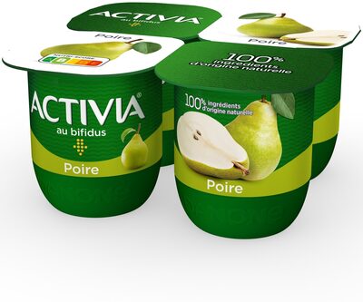 Activia fruits 125 g x 4 poire