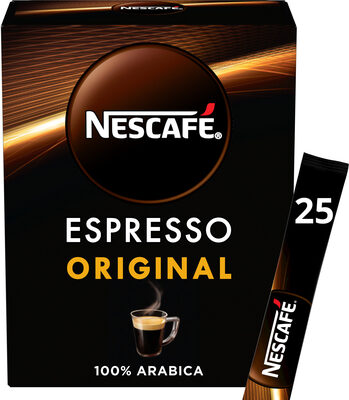 NESCAFÉ Espresso Original, Café Soluble 100% pur Arabica, 25x1,8g