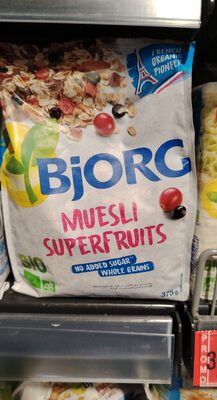Muesli SuperFruits Raisins, cassis,cranberry, myrtille