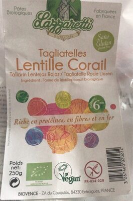 Tagliatelles lentille corail