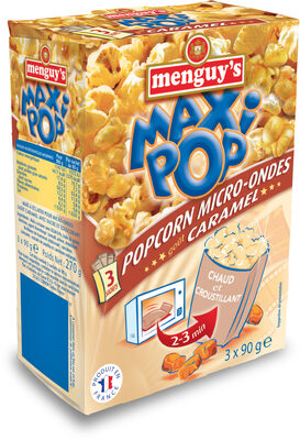 Pop corn micro-ondes goût caramel 3x90g