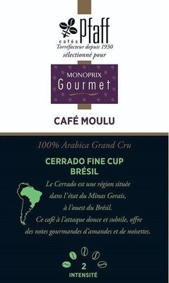 Café moulu Brésil 100% arabica grand cru intensité 2