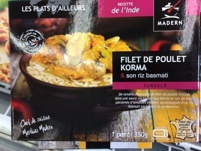 Poulet Korma et Riz Basmati