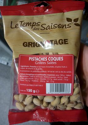 Pistaches Coques Grillées Salées