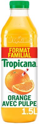 Tropicana 100% oranges pressées avec pulpe format familial 1,5 L