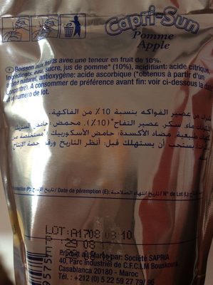 Capri sun pomme