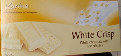 White chocolate with rice crispies