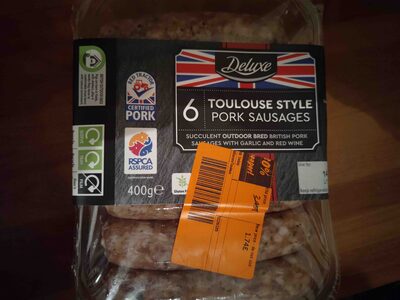 Toulouse style pork sausages