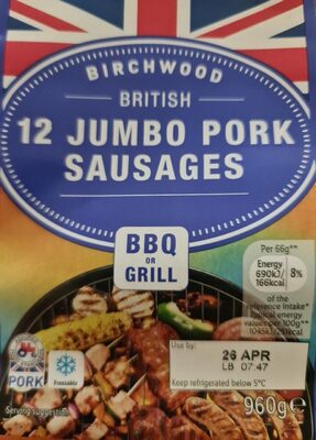 12 Jumbo Pork Sausages