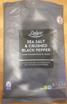 Sea Salt & Crushed Black Pepper Hand Cooked Potato Crisps