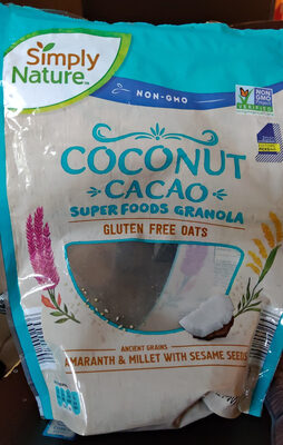 Coconut cacao super foods granola