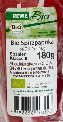 Bio Spitzpaprika