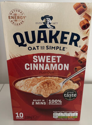QUAKER OAT so SIMPLE Sweet Cinnamon