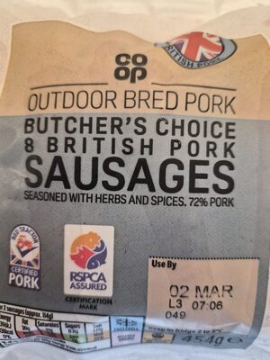 Pork sausages