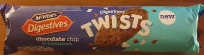 Digestives Twists Chocolate Chip & Coconut