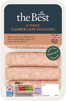 Thick British Cumberland sausages