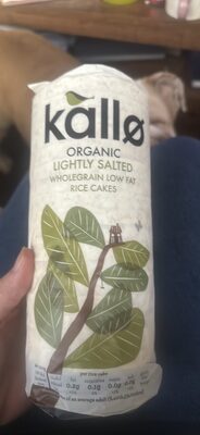Organic Lightly Salted Wholegrain Low Fat Rice Cakes