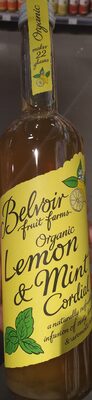 organic lemon and mint cordial