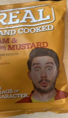HAM AND MUSTARD FLAVOUR HAND COOKED POTATO CRISPS